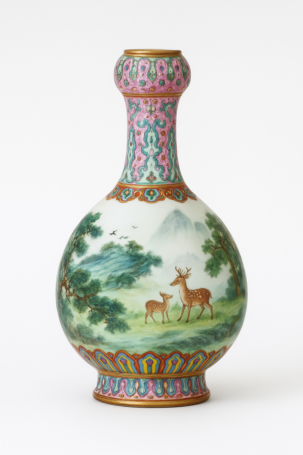 A museum-quality imperial-style porcelain vase